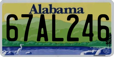 AL license plate 67AL246