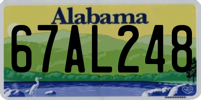 AL license plate 67AL248