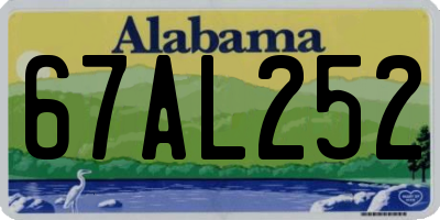 AL license plate 67AL252