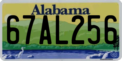 AL license plate 67AL256