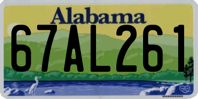 AL license plate 67AL261