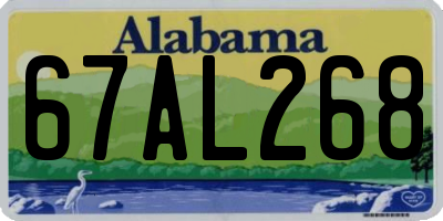AL license plate 67AL268