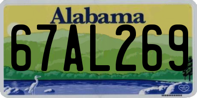 AL license plate 67AL269