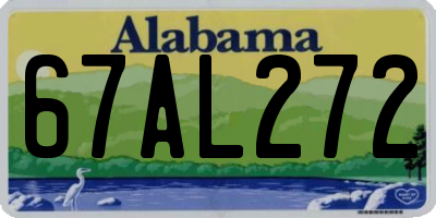 AL license plate 67AL272