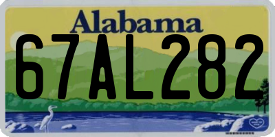AL license plate 67AL282