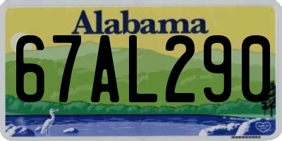 AL license plate 67AL290
