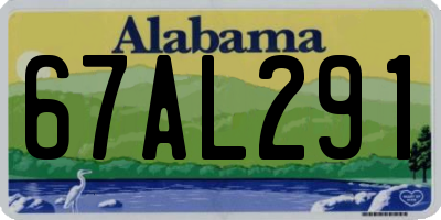 AL license plate 67AL291
