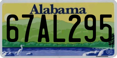 AL license plate 67AL295