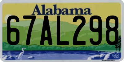 AL license plate 67AL298