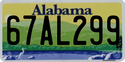AL license plate 67AL299