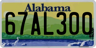 AL license plate 67AL300