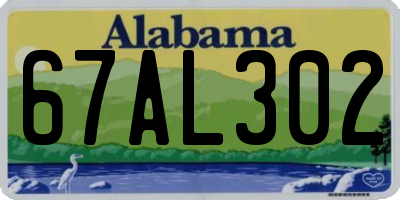 AL license plate 67AL302