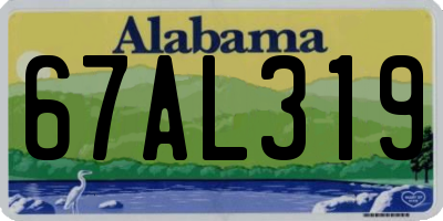 AL license plate 67AL319