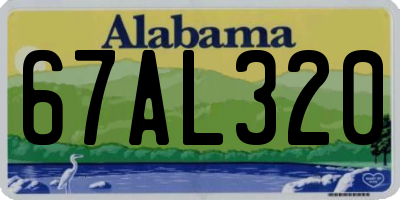 AL license plate 67AL320
