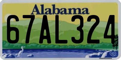 AL license plate 67AL324