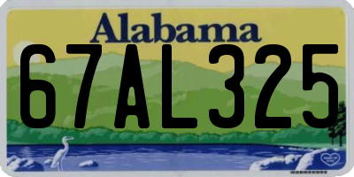 AL license plate 67AL325
