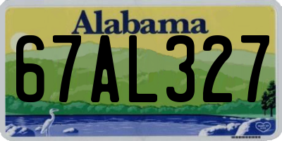 AL license plate 67AL327