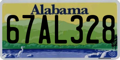 AL license plate 67AL328