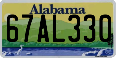 AL license plate 67AL330