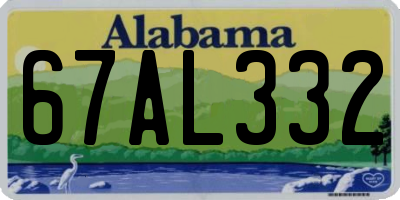 AL license plate 67AL332