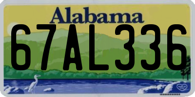 AL license plate 67AL336