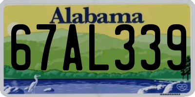 AL license plate 67AL339