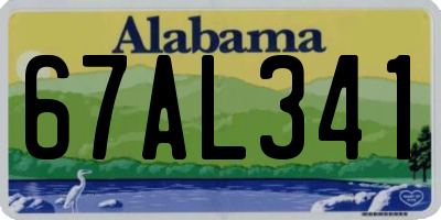 AL license plate 67AL341