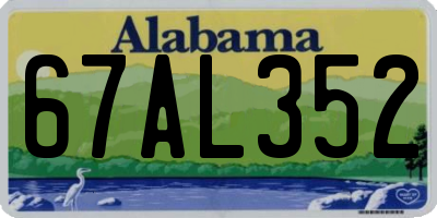 AL license plate 67AL352