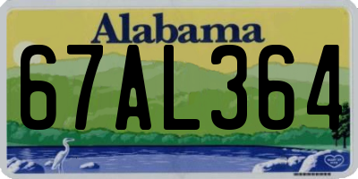 AL license plate 67AL364
