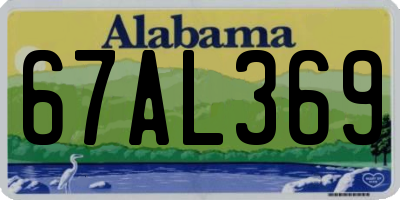 AL license plate 67AL369