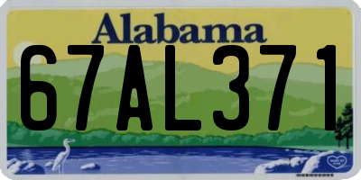 AL license plate 67AL371