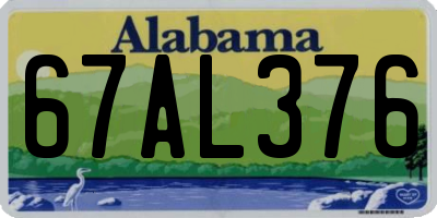 AL license plate 67AL376