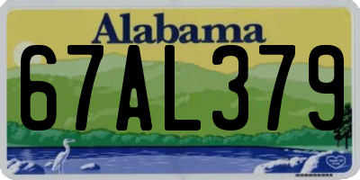 AL license plate 67AL379