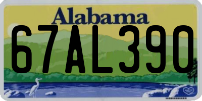 AL license plate 67AL390