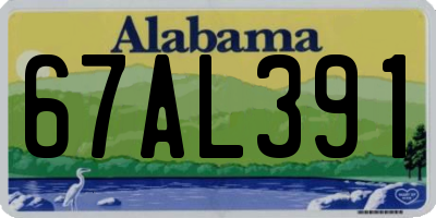 AL license plate 67AL391