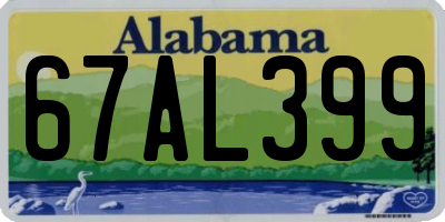 AL license plate 67AL399