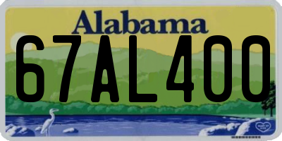 AL license plate 67AL400