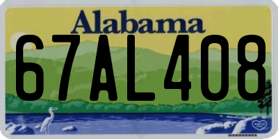 AL license plate 67AL408