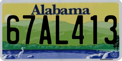 AL license plate 67AL413