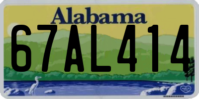AL license plate 67AL414