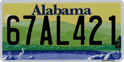 AL license plate 67AL421