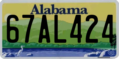 AL license plate 67AL424