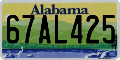 AL license plate 67AL425