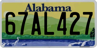 AL license plate 67AL427