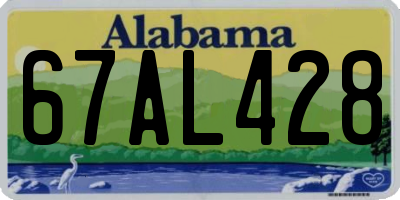 AL license plate 67AL428