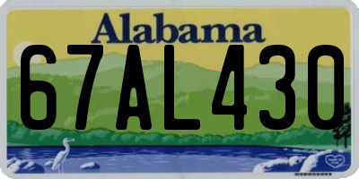 AL license plate 67AL430