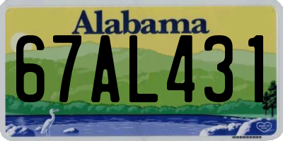 AL license plate 67AL431