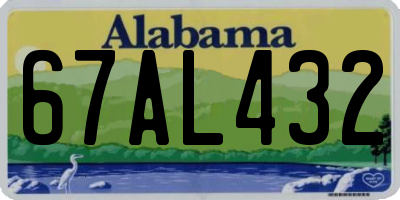 AL license plate 67AL432