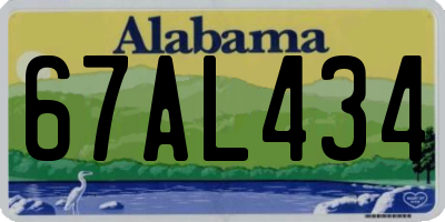 AL license plate 67AL434