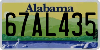 AL license plate 67AL435